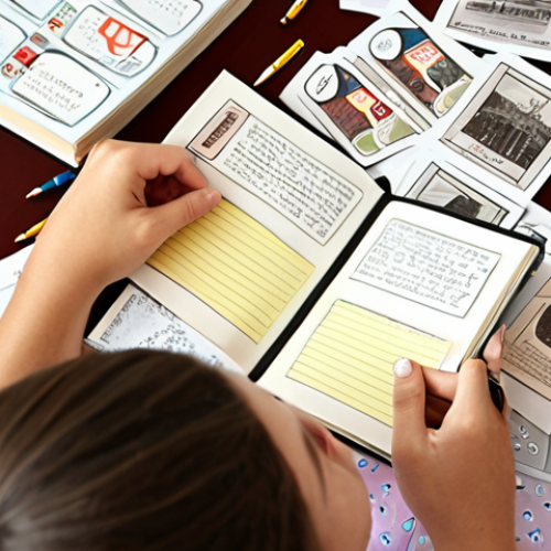 Home 11 **Prompt:** Focused student intensely studying with flashcards and mind maps spread around, highlighting key information. Books and notes emphasize law and local government topics. Soft, focused lighting.
