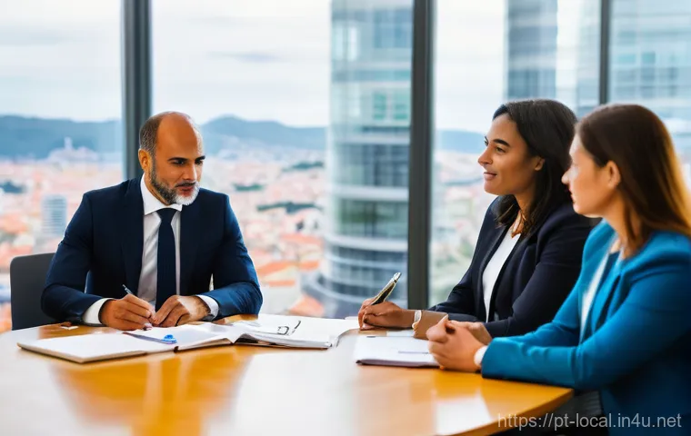 지방공무원 승진을 위한 자기계발법 - **Prompt:** A compelling, professionally composed image of a Portuguese public servant (wearing a we...
