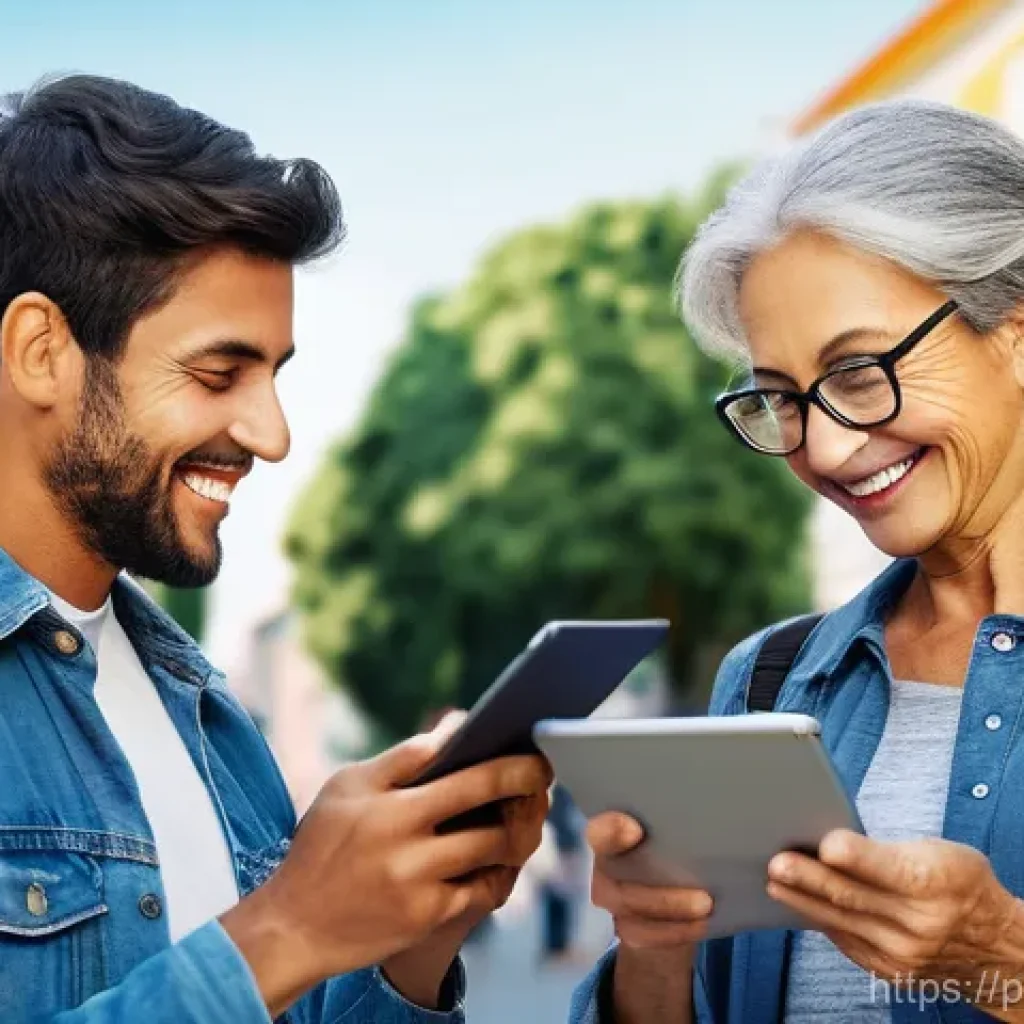 지방공무원 업무 관련 통계 자료 - **Prompt:** "A vibrant, sunny public square in a modern Portuguese or Brazilian city, bustling with ...