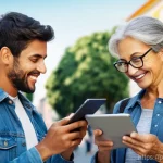 Home 19 지방공무원 업무 관련 통계 자료 - **Prompt:** "A vibrant, sunny public square in a modern Portuguese or Brazilian city, bustling with ...